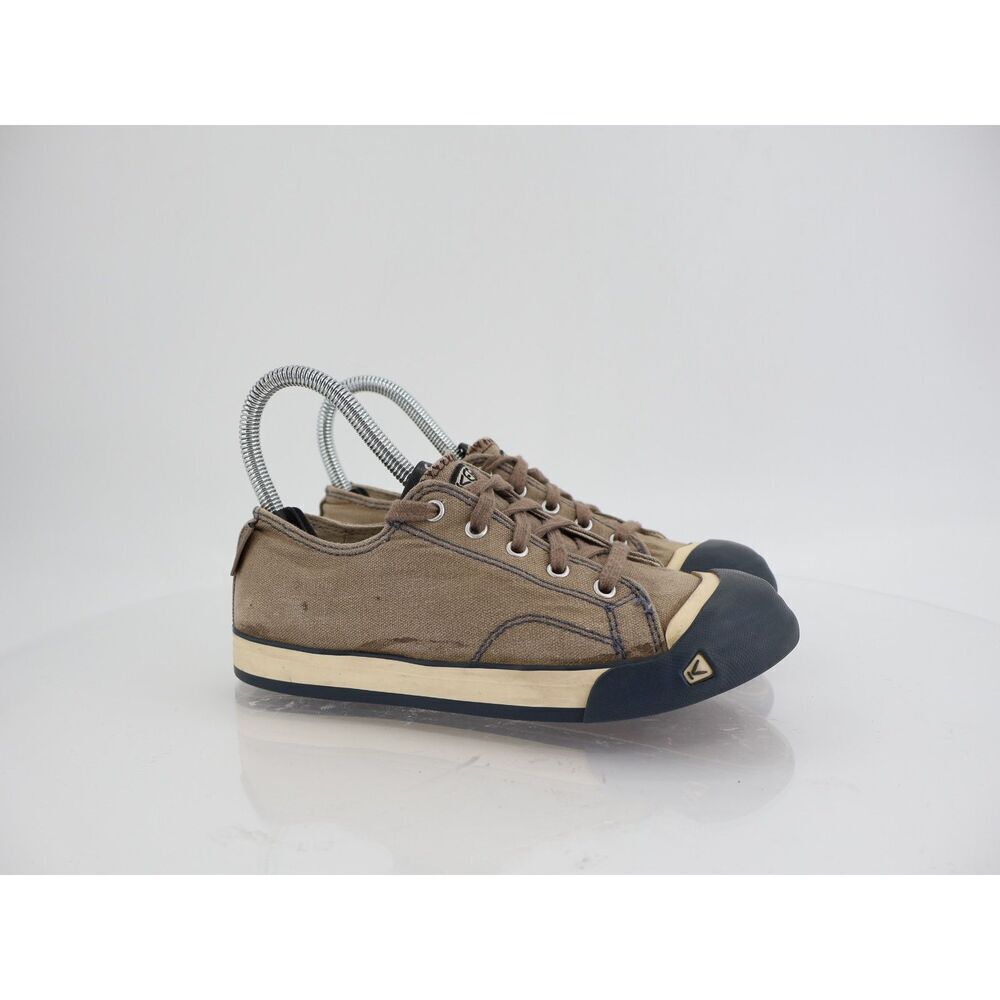 Keen Kids Coronado Sneaker Size 3 Olive Canvas Vulcanized Shoe Outdoor Retro